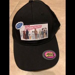 Disney Vintage Star Wars Action Figure 45 Black Hat Cap Adjustable Adult NEW